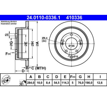 Brzdový kotouč ATE 24.0110-0336.1