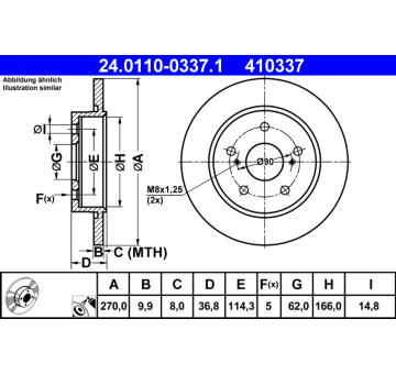 Brzdový kotouč ATE 24.0110-0337.1