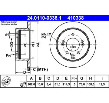 Brzdový kotouč ATE 24.0110-0338.1