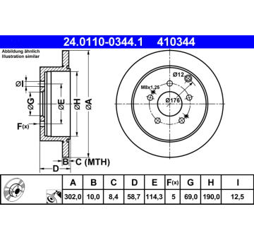 Brzdový kotouč ATE 24.0110-0344.1