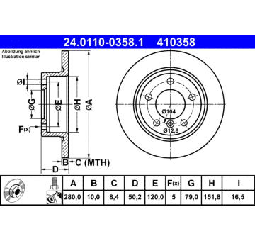 Brzdový kotouč ATE 24.0110-0358.1