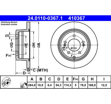 Brzdový kotouč ATE 24.0110-0367.1