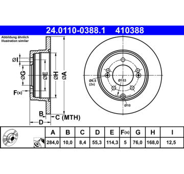 Brzdový kotouč ATE 24.0110-0388.1