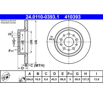 Brzdový kotouč ATE 24.0110-0393.1