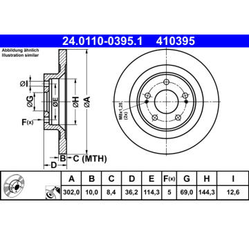 Brzdový kotouč ATE 24.0110-0395.1