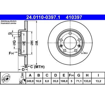 Brzdový kotouč ATE 24.0110-0397.1