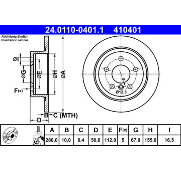 Brzdový kotouč ATE 24.0110-0401.1