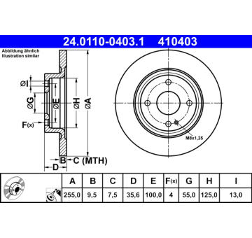 Brzdový kotouč ATE 24.0110-0403.1