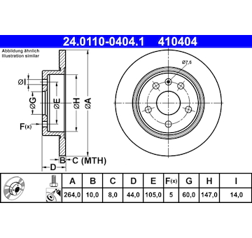 Brzdový kotouč ATE 24.0110-0404.1