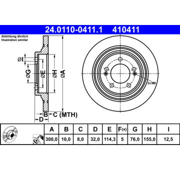 Brzdový kotouč ATE 24.0110-0411.1