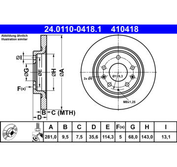 Brzdový kotouč ATE 24.0110-0418.1