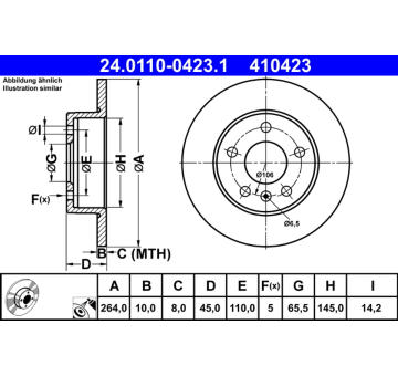 Brzdový kotouč ATE 24.0110-0423.1