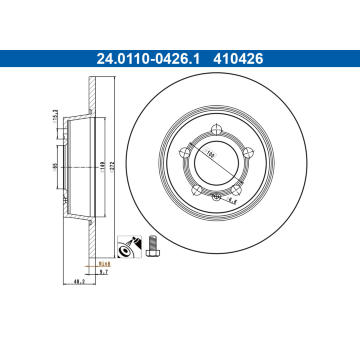 Brzdový kotouč ATE 24.0110-0426.1