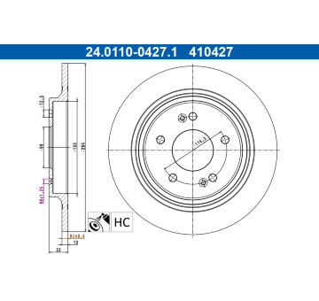 Brzdový kotouč ATE 24.0110-0427.1