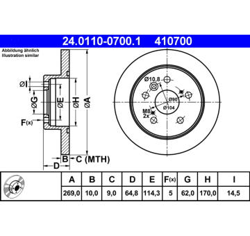 Brzdový kotouč ATE 24.0110-0700.1