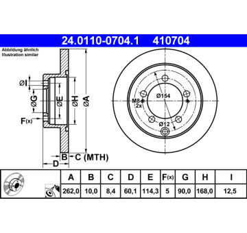 Brzdový kotouč ATE 24.0110-0704.1