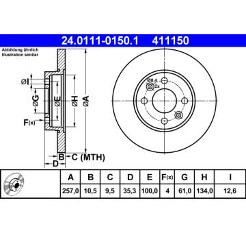 Brzdový kotouč ATE 24.0111-0150.1