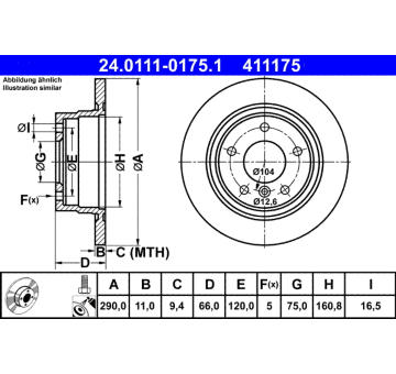 Brzdový kotouč ATE 24.0111-0175.1