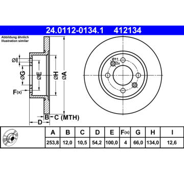 Brzdový kotouč ATE 24.0112-0134.1
