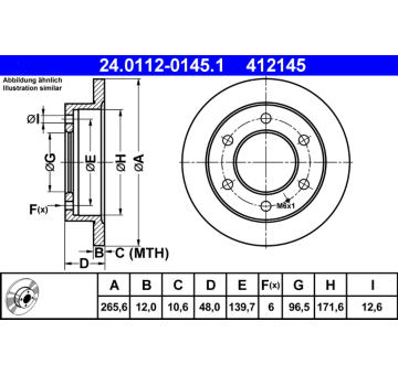 Brzdový kotouč ATE 24.0112-0145.1