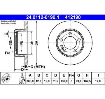 Brzdový kotouč ATE 24.0112-0190.1