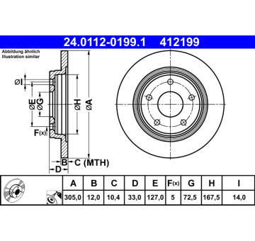 Brzdový kotouč ATE 24.0112-0199.1
