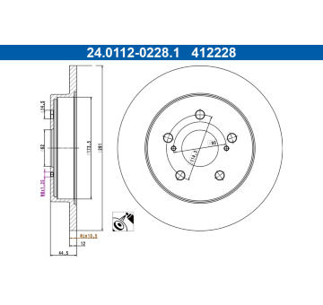 Brzdový kotouč ATE 24.0112-0228.1