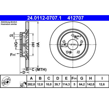 Brzdový kotouč ATE 24.0112-0707.1