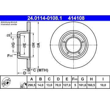 Brzdový kotouč ATE 24.0114-0108.1