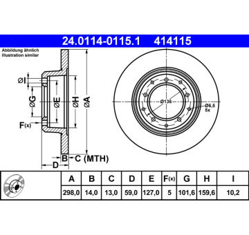 Brzdový kotouč ATE 24.0114-0115.1