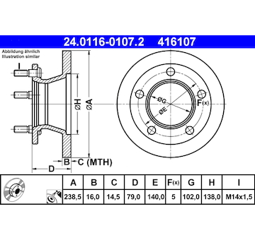 Brzdový kotouč ATE 24.0116-0107.2