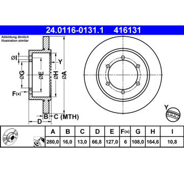 Brzdový kotouč ATE 24.0116-0131.1