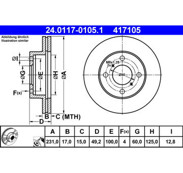 Brzdový kotouč ATE 24.0117-0105.1