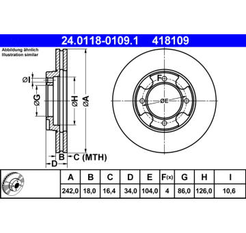 Brzdový kotouč ATE 24.0118-0109.1