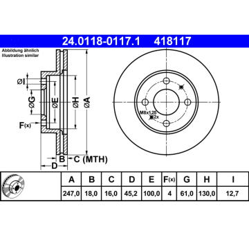 Brzdový kotouč ATE 24.0118-0117.1