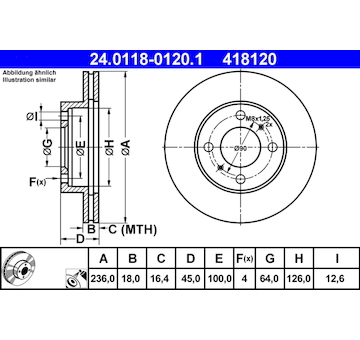 Brzdový kotouč ATE 24.0118-0120.1