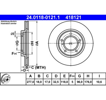 Brzdový kotouč ATE 24.0118-0121.1