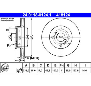 Brzdový kotouč ATE 24.0118-0124.1