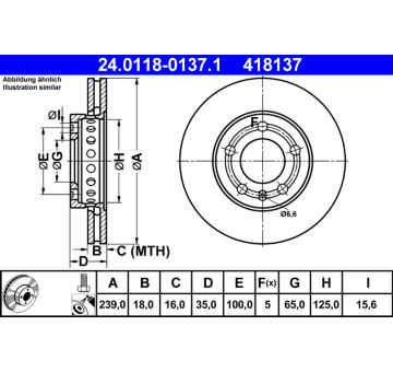 Brzdový kotouč ATE 24.0118-0137.1