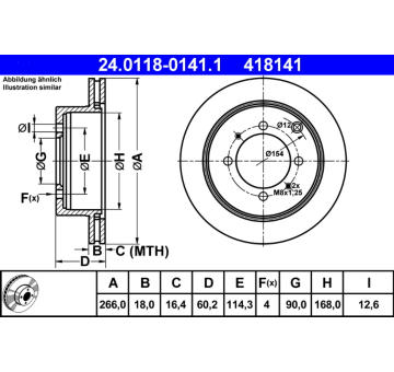 Brzdový kotouč ATE 24.0118-0141.1