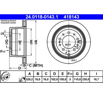 Brzdový kotouč ATE 24.0118-0143.1