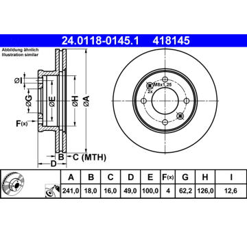 Brzdový kotouč ATE 24.0118-0145.1