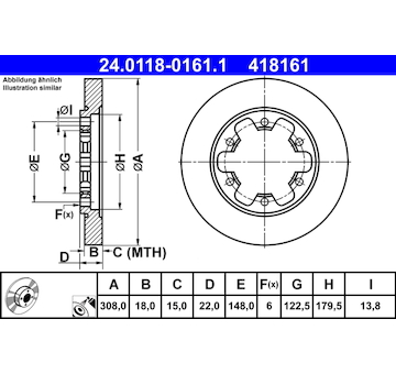 Brzdový kotouč ATE 24.0118-0161.1