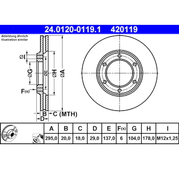 Brzdový kotouč ATE 24.0120-0119.1