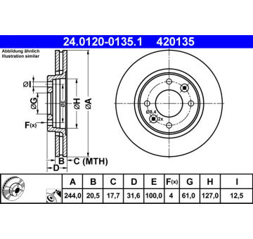 Brzdový kotouč ATE 24.0120-0135.1