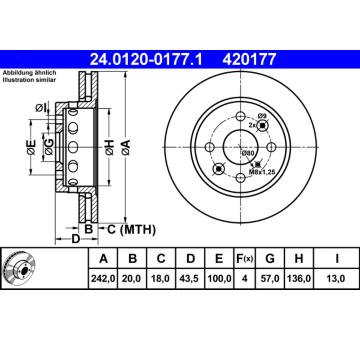 Brzdový kotouč ATE 24.0120-0177.1