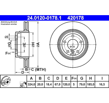 Brzdový kotouč ATE 24.0120-0178.1