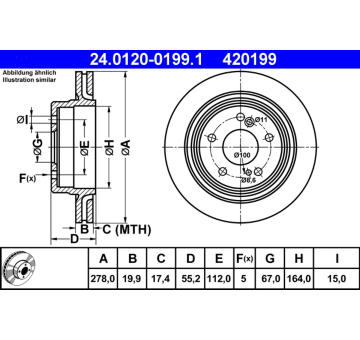 Brzdový kotouč ATE 24.0120-0199.1
