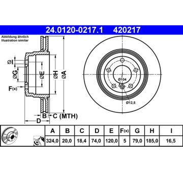 Brzdový kotouč ATE 24.0120-0217.1