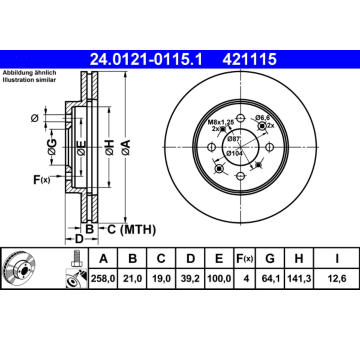 Brzdový kotouč ATE 24.0121-0115.1